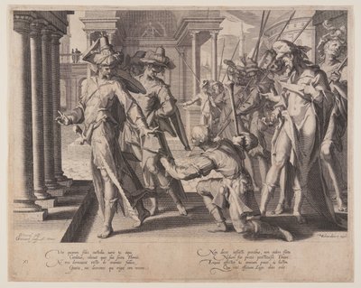 Allegory of Justice, levy 11 teoksesta Thrones of Justice (Thronus Iustitiae). tekijältä Willem van Swanenburgh