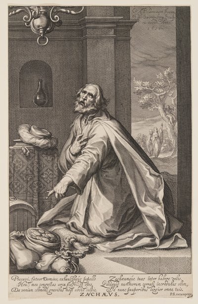 Zakeus, Vanhan ja Uuden testamentin syntiset -kirjasta. tekijältä Willem van Swanenburgh