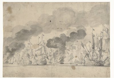 Lowestoftin taistelu 13. kesäkuuta 1665 tekijältä Willem van de Velde (I)