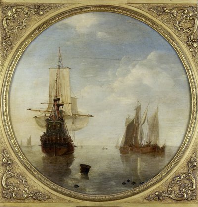 Laivat Anchorissa tekijältä Willem van de Velde (II)