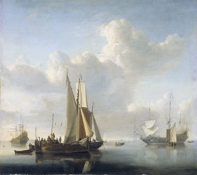 Laivat ennen rannikkoa Laivat pois rannikolta tekijältä Willem van de Velde (II)