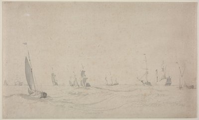Merenkulku aaltoilevalla merellä, 1665. tekijältä Willem van de Velde