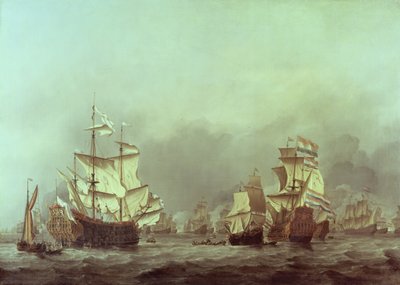 Kuninkaallisen prinssin antautuminen, 3. kesäkuuta 1666 tekijältä Willem van de Velde