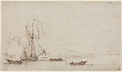 Yacht vastaanottaa tervehdys tekijältä Willem van de Velde