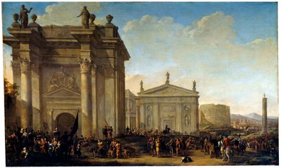 Riemukulkue, 1600-luvun tai 1700-luvun alku tekijältä Willem van de Velde the Younger
