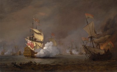 Anglo-Hollannin sotien meritaistelu tekijältä Willem van de Velde the Younger