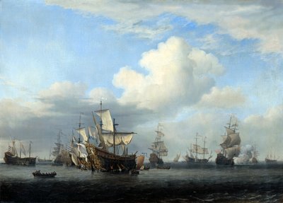 Vangittu Swiftsure, Seven Oaks, Loyal George ja Convertine..., c1666 tekijältä Willem van de Velde the Younger