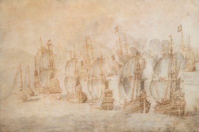 Toiminta Tamananassa, 9. syyskuuta 1645. tekijältä Willem van de the Elder Velde