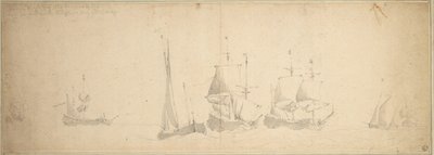 Hollantilaiset alukset merellä, 28. toukokuuta-7. kesäkuuta 1665. tekijältä Willem van de the Elder Velde