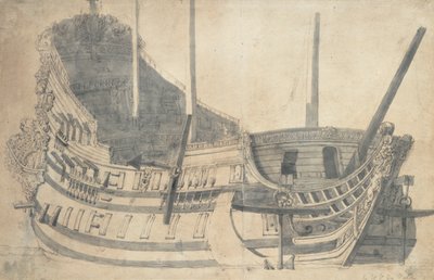 Jaarsveldin muotokuva, noin 1665 (grafiitti, harmaa tussi). tekijältä Willem van de the Elder Velde