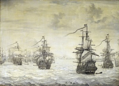 Toinen englantilais-hollantilainen sota (englantilais-hollantilainen) tekijältä Willem van de the Elder Velde