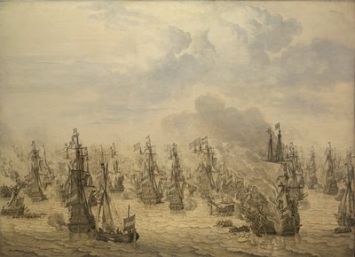 Scheveningenin taistelu tekijältä Willem van de the Elder Velde