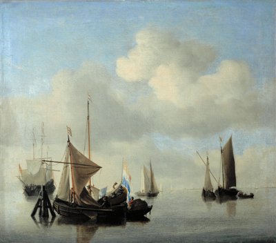 Merellä tyynellä säällä ... tekijältä Willem van de the Younger Velde