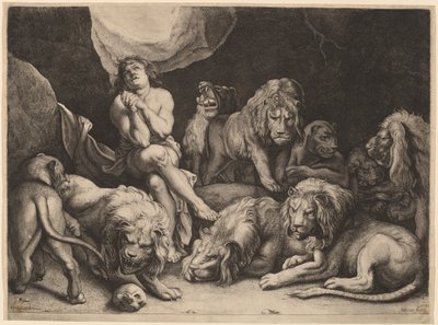 Daniel Leijonien luolassa tekijältä Willem van der Leeuw after Sir Peter Paul Rubens