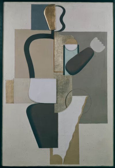 Metallilla koristeltu seinämaalaus tekijältä Willi Baumeister