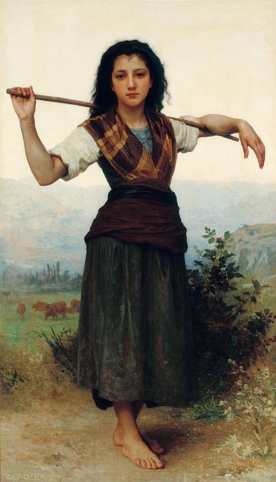 Pieni paimentyttö tekijältä William-Adolphe Bouguereau