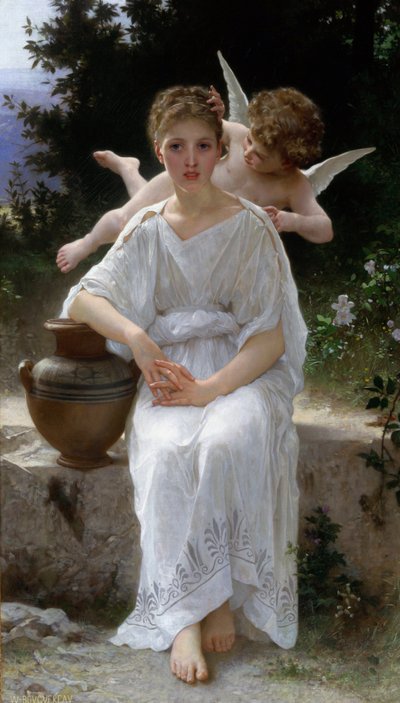 Nuori rakkaus. 1800-luku (maalaus) tekijältä William-Adolphe Bouguereau