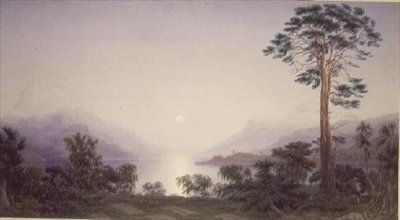 Ylämaan sotilaiden hautausmaa (vesivärimaalaus) tekijältä Joseph Mallord William Turner