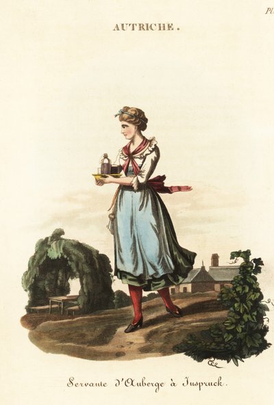Australialainen tarjoilija majatalossa Innsbruckissa, Tirolissa tekijältä William (after) Alexander