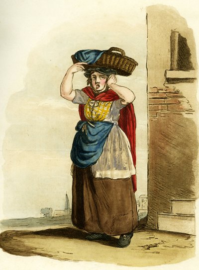 Kalamyyjä, Englanti. Englanninkielinen kaiverrus tekijältä William (after) Alexander
