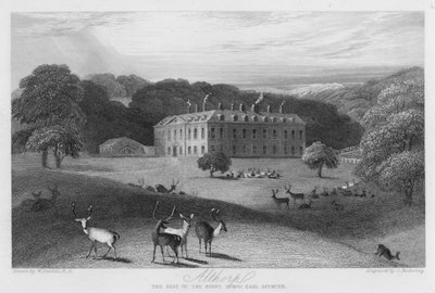 Althorp, Earl Spencerin istuin (kaiverrus) tekijältä William (after) Daniell