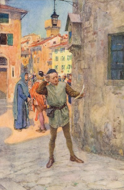Shakespearen Romeo ja Julia: (värilitografia). tekijältä William (after) Hatherell