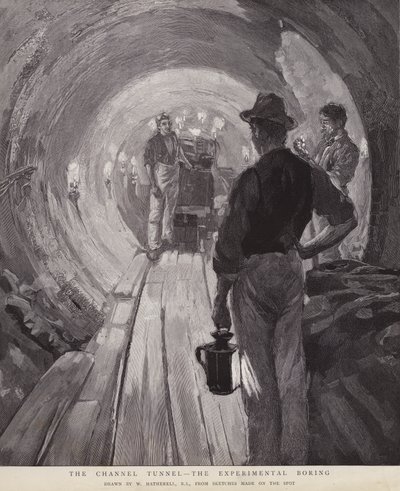 Kanaalitunneli - kokeellinen tylsyys (litho) tekijältä William (after) Hatherell