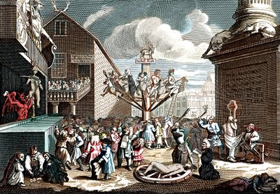 Etelämeren suunnitelman tunnuskuva tekijältä William (after) Hogarth