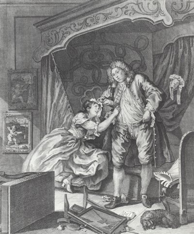 Naisesta tulee prostituoitu 1700-luvun Englannissa (kaiverrus) tekijältä William (after) Hogarth