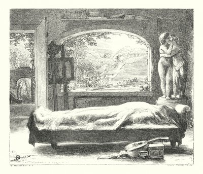 The Deserted House (kaiverrus) tekijältä William (after) Mulready