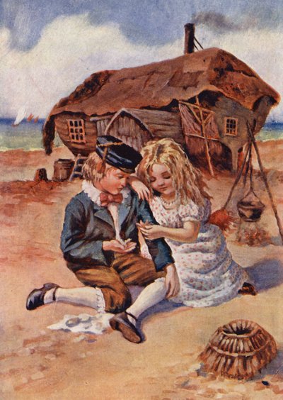 David Copperfieldin nuoruus (värilitografia) tekijältä William (after) Rainey
