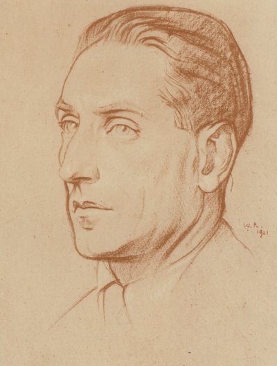 Compton Mackenzie (litho) tekijältä William (after) Rothenstein