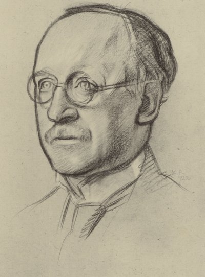 Sir Edwin Lutyens, RA (litho) tekijältä William (after) Rothenstein