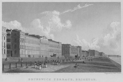 Brunswick Terrace, Brighton (kaiverrus) tekijältä William (after) Westall