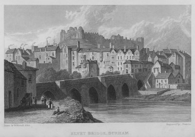 Elvet Bridge, Durham (kaiverrus) tekijältä William (after) Westall