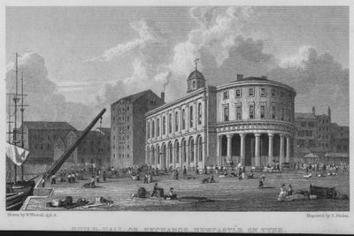 Guild-Hall or Exchange, Newcastle on Tyne (engraving) tekijältä William (after) Westall