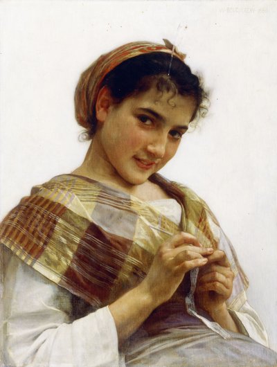 Bretonilainen tyttö, 1889 tekijältä William Adolphe Bouguereau
