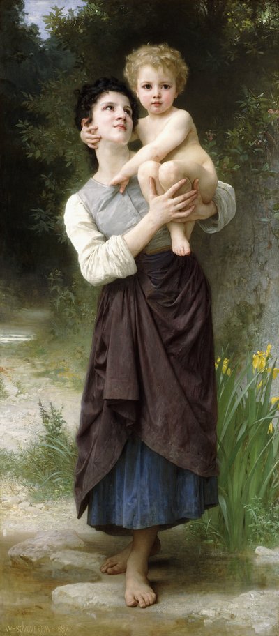 Veli ja sisar, 1887 tekijältä William Adolphe Bouguereau