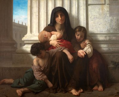 Charity, 1865, joka tunnetaan myös nimellä "The Ingent Family". tekijältä William Adolphe Bouguereau