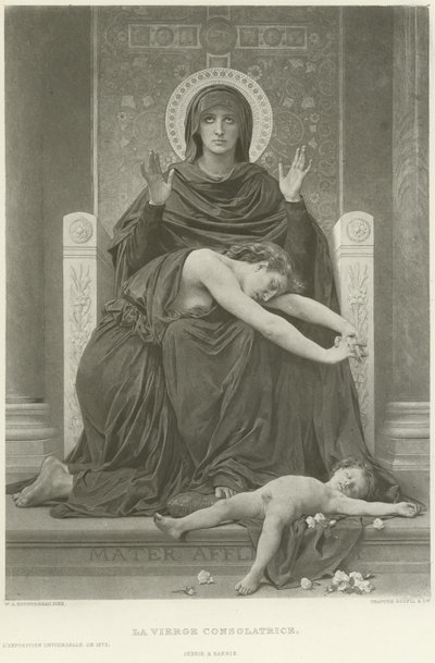 Lohduttava neitsyt (kaiverrus) tekijältä William Adolphe Bouguereau