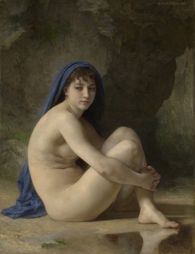 Istuva alastonkuva, 1884 tekijältä William Adolphe Bouguereau