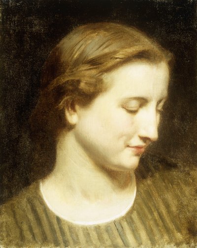 Nainen raidallisessa mekossa tekijältä William Adolphe Bouguereau