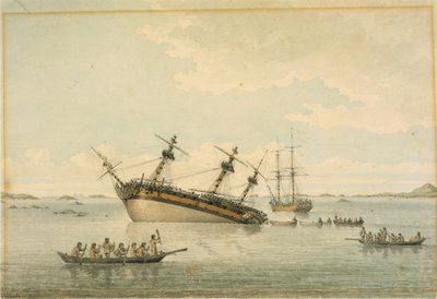 The Discovery on the rocks, Queen Charlotte