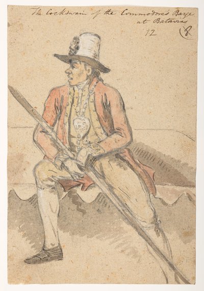 Albumilta, jossa on 372 piirustusta maisemista, rannikoista, pukuista ja arjesta, jotka on tehty Lord Macartneyn Kiinan keisarin suurlähetystön aikana vuosina 1792–1794 (kynä ja akvarelli paperille) tekijältä William Alexander