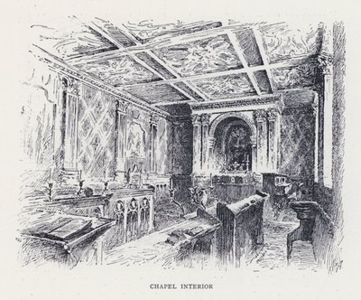 Kappelin sisustus (kaiverrus) tekijältä William Alexander Ansted
