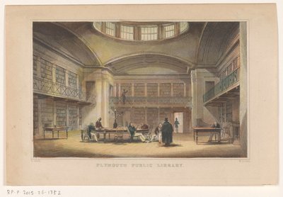 Plymouthin kirjasto Plymouth Public Library (otsikko esineessä) tekijältä William Alexander Le Petit