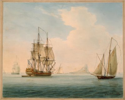 Britischer Man-of-War / Aquarell von W.Anderson, 1804 tekijältä William Anderson