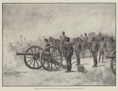Imperial Instituten avaaminen, Royal Horse Artillery ampui tervehdyksen Hyde Parkissa tekijältä William Barnes Wollen