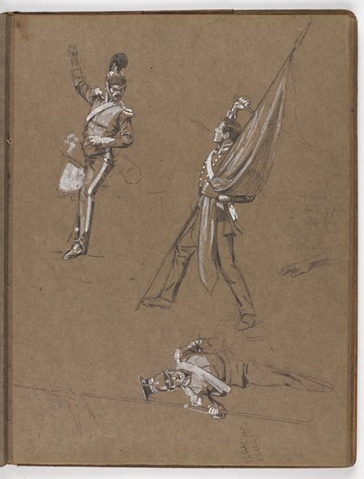 Tutkimuksia öljymaalaukseen, ?Lippu: Albuhera, 16.5.1811? tekijältä William Barnes Wollen