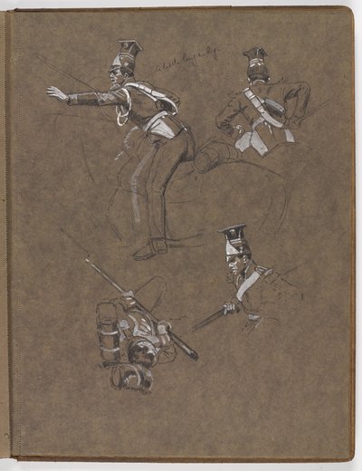 Tutkimuksia öljymaalaukseen, ?Lippu: Albuhera, 16.5.1811? tekijältä William Barnes Wollen
